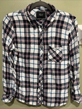 Rails Plaid Button-Up in Navy, White & Mauve